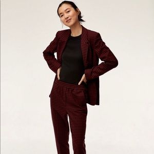 (Moving Sale) Ariztia plaid double breasted blazer